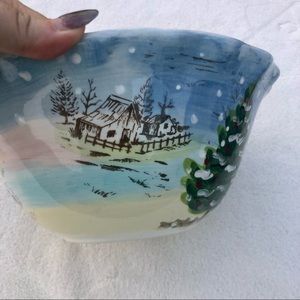 Hand Painted Christmas Serving Bowl Maxcera by Pinesville